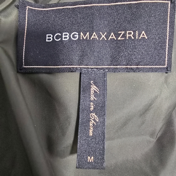 BCBG Maxazria Size M Olive Quilted Duck Down Light Weight Jacket Coat Vest Women - Picture 8 of 14